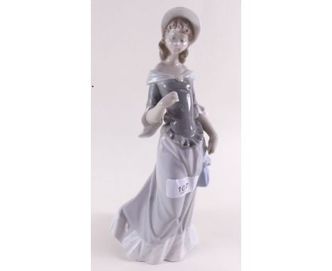 A Lladro group girl - missing parasol