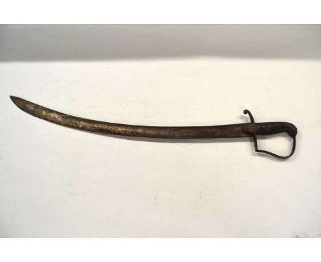 18th Century German/Prussian M1811 Bulcher Sabre lacking one langet and scabbard, stamp to handguard