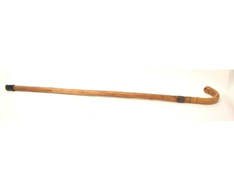 Mid to late 19th Century, wooden sword stick with square pointed blade