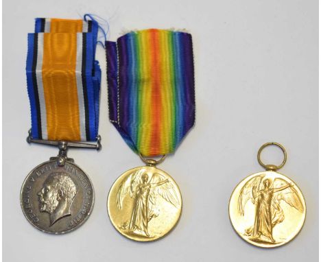 First world war British medal pair to include 1914-18 war medal and victory medal impressed to 77158 Air mechanic 2nd class T