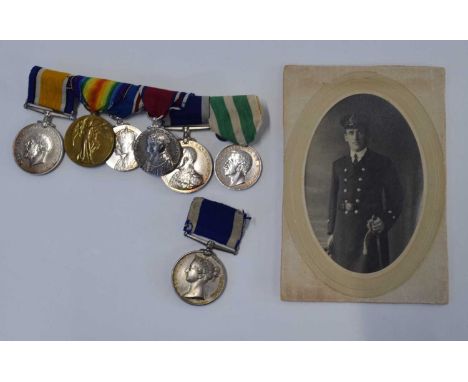 British medal Group of 6 medals to include British 1914-18 war medal, 1914-19 victory medal, 1937 Coronation medal, Royal Nav