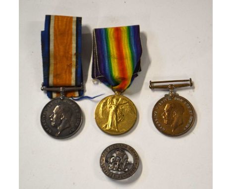 First World War Medal trio comprising 1914-18 War Medal,1914-19 Victory Medal and George V Territorial War Medal for Voluntar