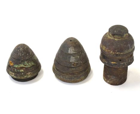 Three First World War relic artillery shell fuses