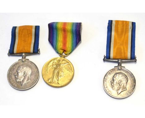 First World War British medal pair consisting of 1914-18 war medal and 1914-19 victory medal impressed to 87059 - T. Sjt. S. 