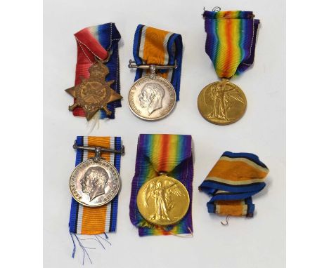 First World War British medal trio to include 1914-15 star, 1914-18 British war medal and 1914-19 victory medal all impressed
