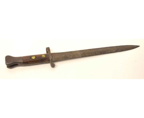 Victorian Lee Metrord 1888 MK1 Type 2 bayonet made by Wilkinson Sword. Lacking scabbard (A/F) with VR cypher and proof markin