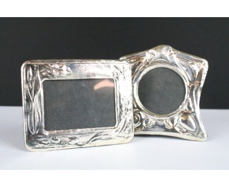 Two Silver Fronted Easel Back Photograph Frames 