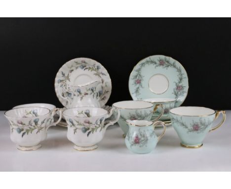 Hammersley &amp; Co 'Petites Fleurs' tea set for two (2 cups &amp; saucers, 2 tea plates, milk jug &amp; sugar bowl), togethe