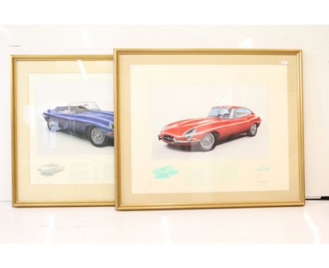 John Francis, Jaguar ' E-Type ' Series One, limited edition print, number 217/850, signed in pencil by the artist lower left 