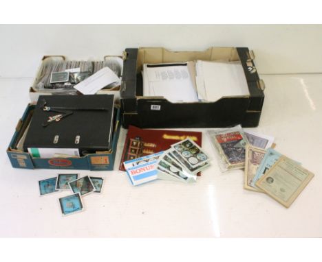 A large collection of mixed glass magic lantern slides, mostly coloured examples together with a very large selection of asso
