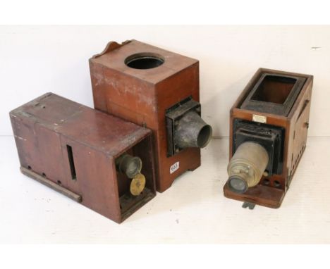 Three magic lantern projectors, to include: Newton &amp; Co Opticians to the Queen, 3 Fleet Street, London, af
