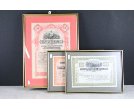 New Orleans Great Northern Railroad Company share certificate, dated 14th January 1927, A870, 20 x 29cm, The Pennsylvania Rai