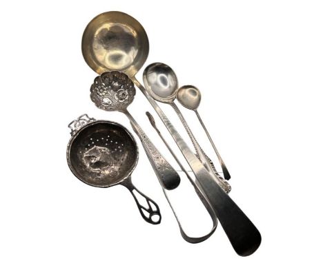 *****RE-OFFER £70 - £100*******&nbsp;

A selection of Georgian and other flatware comprising a George III Ladle, makers mark 