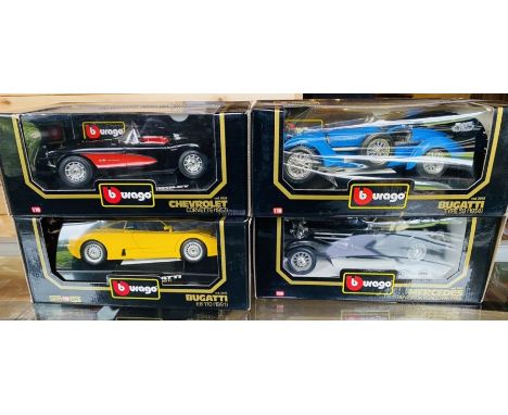 Burago 1:18 Scale Die Cast Model Cars - with Boxes (4)