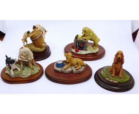*****RE-OFFER £15 - £20*****

Withdrawn, collected by vendor. Collection of 5 dogs on wooden bases , by Border fine arts , co