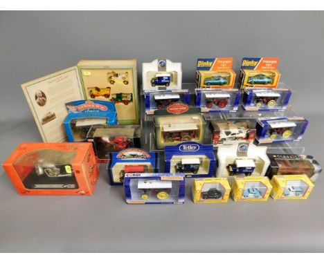 A selection of mixed boxed diecast toys including Dinky, Corgi, Days Gone By &amp; Burago, twenty one in total 