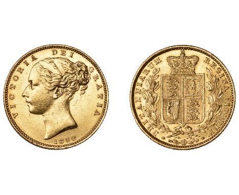 Victoria (1837-1901), Sovereign, 1852, Arabic date numeral (Hill 35; Bull 1100; cf. Bentley 63; S 3852C). Bright appearance a