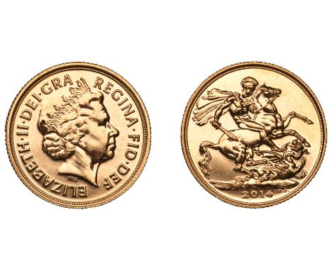 Elizabeth II (1952-2022), Decimal issues, Sovereign, 2014, BU issue (Hill 339; S SC7). Very light traces of handling, otherwi