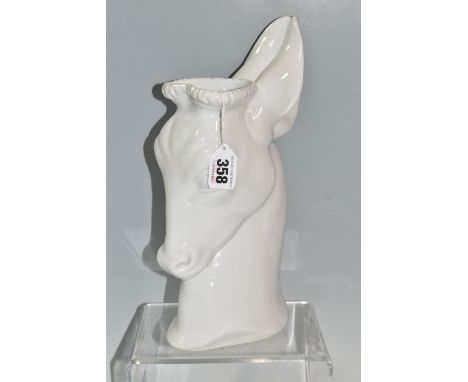 A RAOHL SCHORR FOR ROYAL WORCESTER WHITE GLAZED FAWN'S HEAD VASE, green printed factory marks and P1, height 30.5cm (1) (Cond