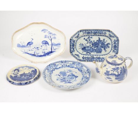 A selection of Wedgwood ceramics in the 'Willow' pattern, including egg cups, a teapot and serving platter, together with a s