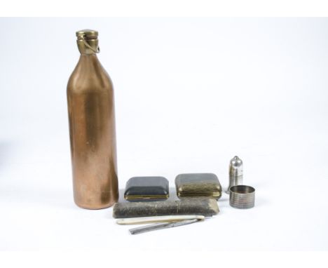 Two 20th Century travelling alarm cloacks, by ECON and Europa, together with an Adidas watch, a selection of silver plate, an
