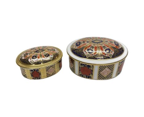 Two Royal Crown Derby Trinket Boxes Qty: 2