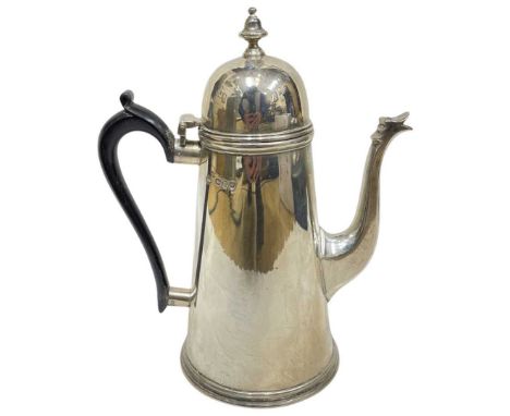 Fine Silver Coffee Pot. 649 g. London 1894, Daniel &amp; John Welby. Of plain tapering formHeight 23.4 cmsCondition report: N