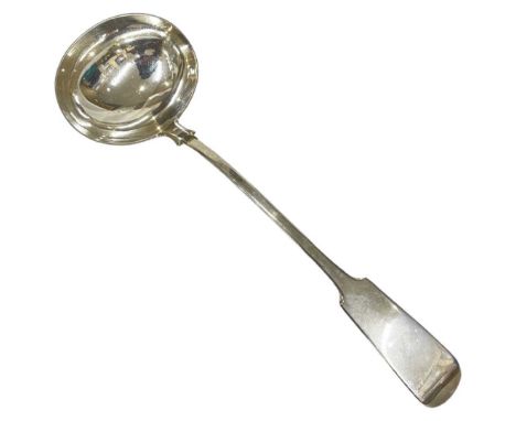 Newcastle Silver Soup Ladle. 200g. Newcastle 1808, Thomas Watson. Hanoverian pattern, fiddlebackLength 33 cm x Width of bowl 