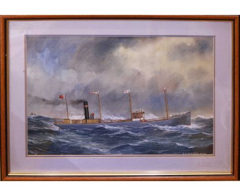 RUEBEN CHAPPELL OF GOOLE (BRITISH, 1870-1940) "S.S Cuelder Rose"signed R Chappell lower left, watercolour34 x 52cmQty: 1