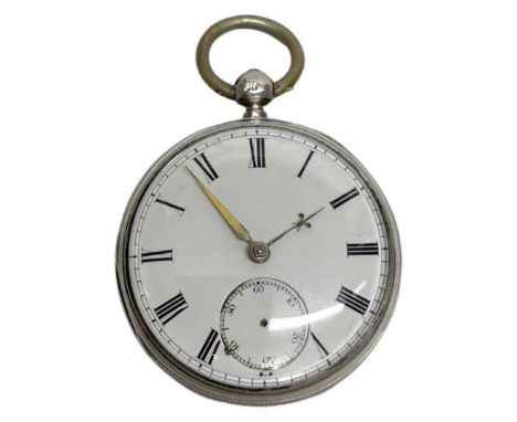 A Late 19th Century Silver Open Face Lever Watch, Unsigned, 20425Frosted gilt movement with jewelled endstone and silvered re