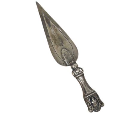 Silver Trowel Page Marker. 5 g. c.1900 Crisford &amp; Norris. Also marked 'Silver'Length 9 cmsCondition report: No issues