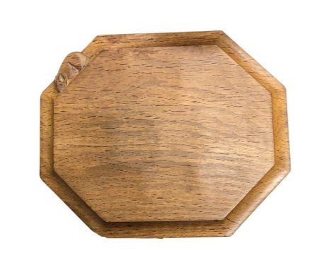 Robert 'Mouseman' Thompson of Kilburn Oak Bread Board, of octagonal form with traditional carved mouse31 x 26cmsQty: 1