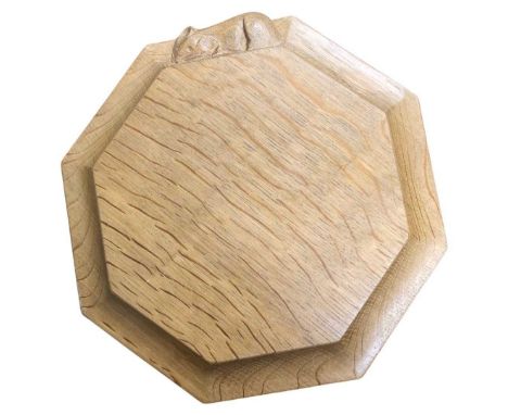 Robert 'Mouseman' Thompson of Kilburn Oak Teapot Stand, og octagonal form with traditional carved mouse20 x 20cmsQty: 1