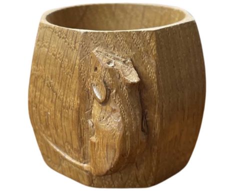 Robert 'Mouseman' Thompson of Kilburn Napkin Ring, with trademark carved mouse signatureQty: 1