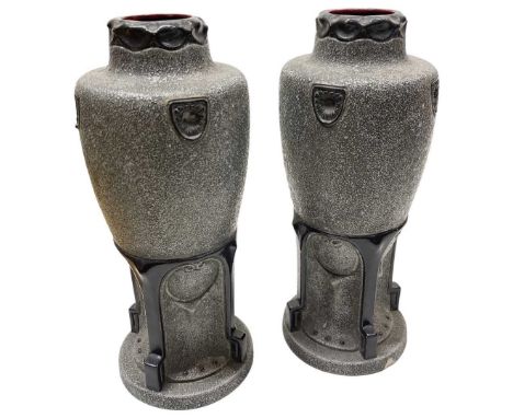 A Pair of Art Nouveau Pottery Vases.