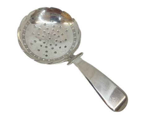 Georgian Silver Caddy Sifter Spoon. 18 g. London 1812, Thomas James.Length 10 cmsCondition report: Good