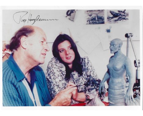 Special Effects Artist, Ray Harryhausen signed 10x8 colour photograph. Harryhausen (June 29, 1920 - May 7, 2013) was an Ameri