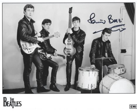 Music, Pete Best signed The Beatles 10x8 black and white promo photograph. Best (born 24 November 1941) is an English musicia