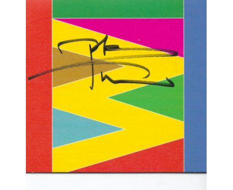 Music, Pete Townshend signed The Who CD sleeve complete with disc. In 1990 Townshend was inducted into the Rock and Roll Hall