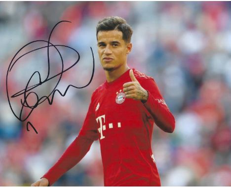 Football, Philippe Coutinho signed 10x8 colour photograph. Coutinho C(born 12 June 1992) is a Brazilian professional football