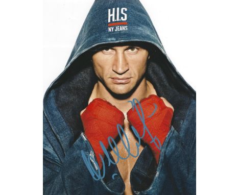 Boxing, Wladimir Klitschko signed 10x8 colour photograph. Klitschko (born 25 March 1976) is a Ukrainian former professional b