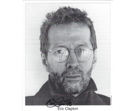 Music, Eric Clapton Rolling Stones signed 10x8 black and white photograph. Clapton CBE (born 30 March 1945) is an English roc