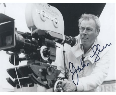Bond Director and Editor John Glenn signed 10x8 black and white photograph. Glen (born 15 May 1932) is a retired English film