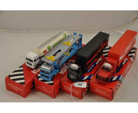 4 CORGI DIE CAST MODEL TRUCKS WITH BOXES