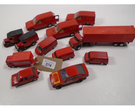 12 ASSORTED POST OFFICE VEHICLES TO INCLUDE CORGI