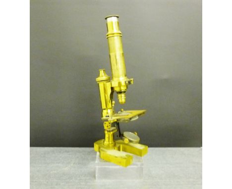 Brass monocular microscope