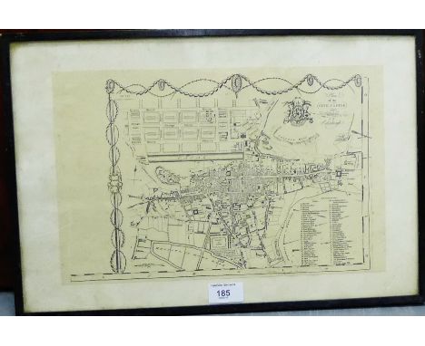 Plan of the City House and Suburbs of Edinburgh,  Framed print
