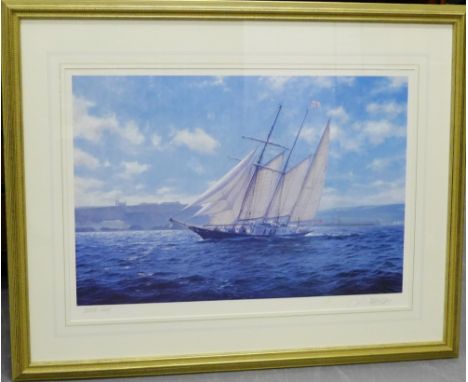 J. Stephen Daws An Artist's Proof, Sailing print, in glazed giltwood frame