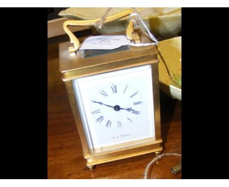 A French brass cased carriage clock 