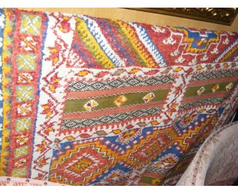 A Middle Eastern style carpet with geometric border - 270cm x 160cm 